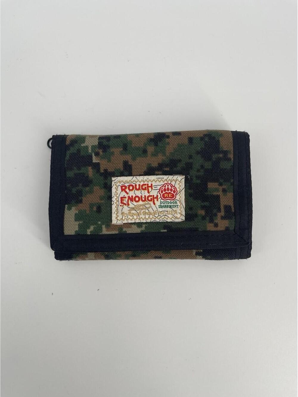 Rough Enough Camo Trifold Wallet Cordura Fabric USA Flag Outdoor Tactical Wallet